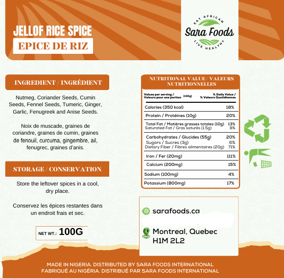 Jellof Rice Spice 100g