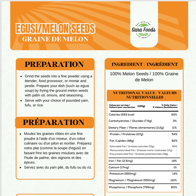 Graines d'Egusi / Melon 500g