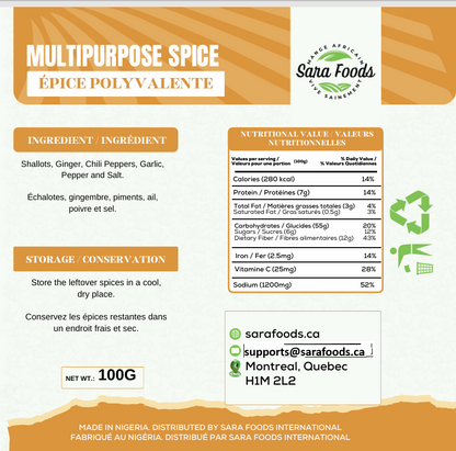 Épices multi-usages 100 g