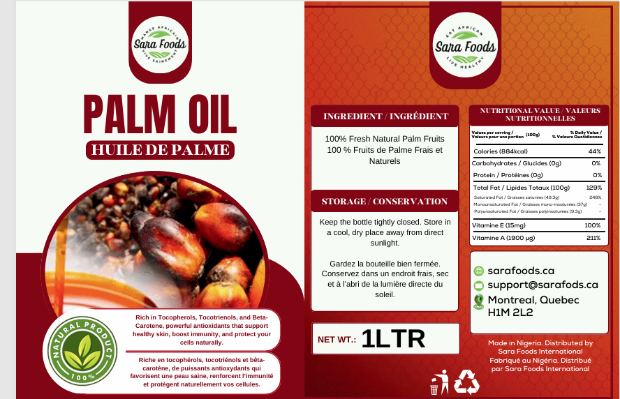 Huile de palme rouge